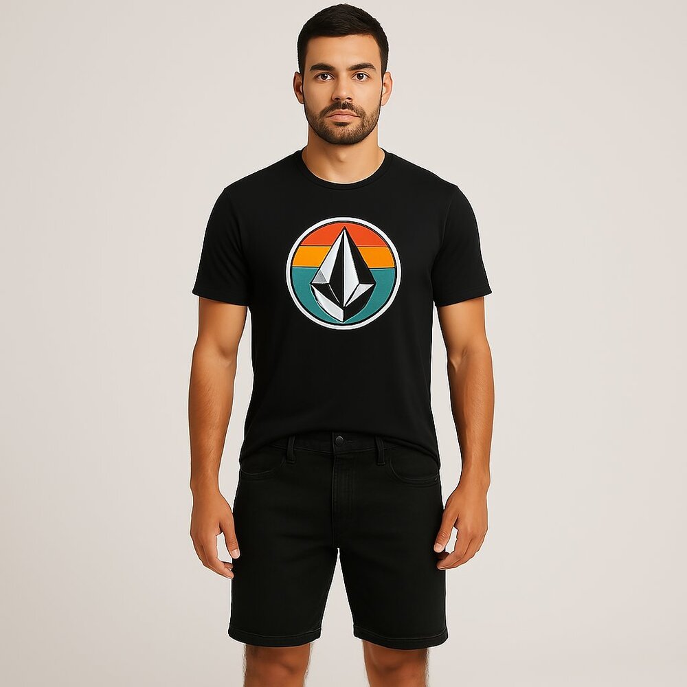 Volcom Men's Stealth Stone Faded Black Shorts Size 38